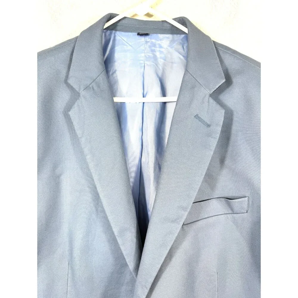 J. Crew Factory Thompson Blazer Sport Coat Blue Cotton Blend Men's 42R